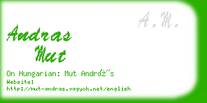 andras mut business card